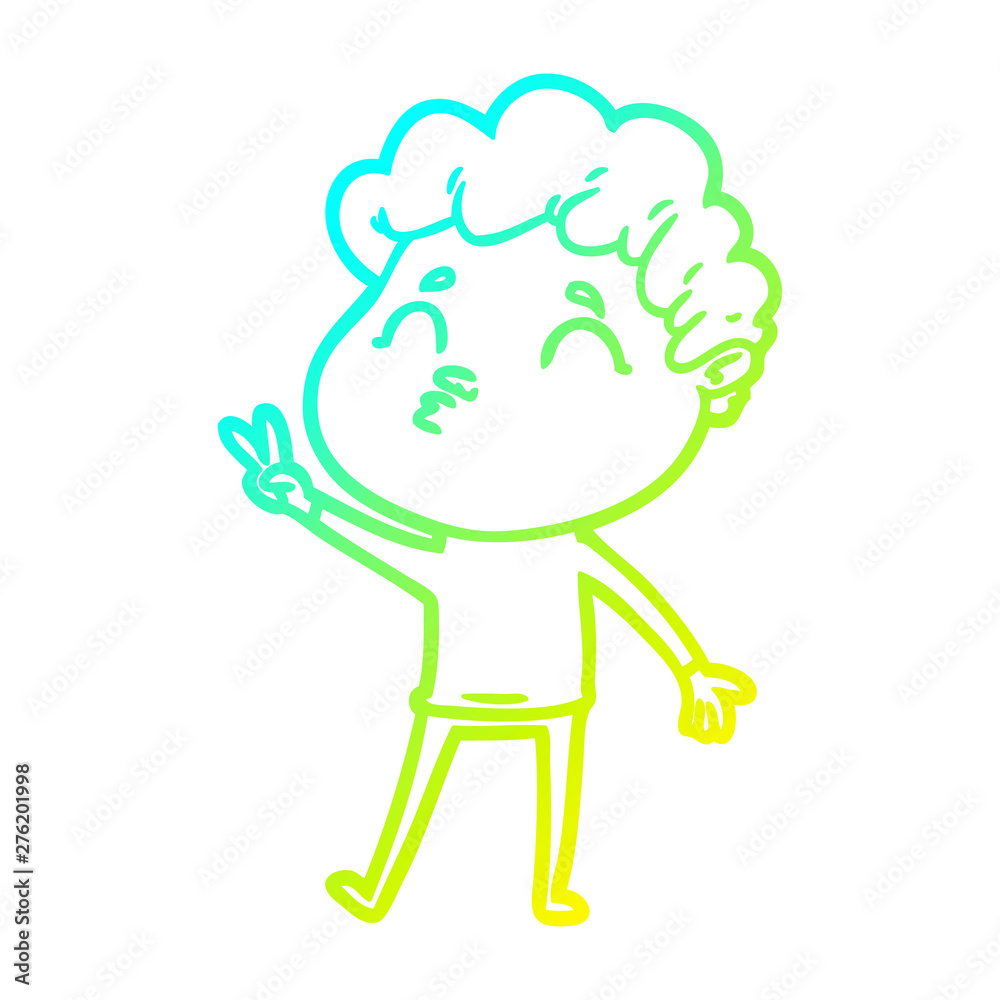 cold gradient line drawing cartoon man pouting cold gradient line drawing cartoon man pouting