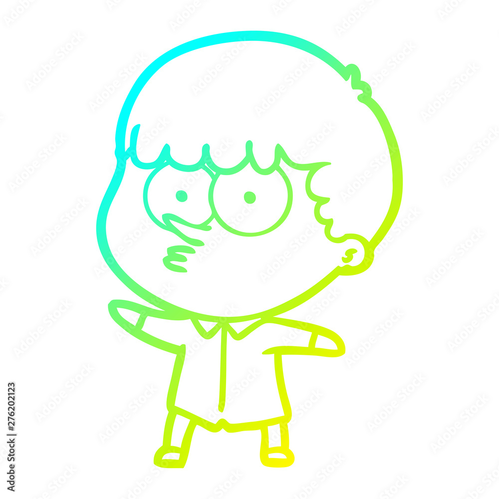 cold gradient line drawing cartoon curious boy cold gradient line drawing cartoon curious boy