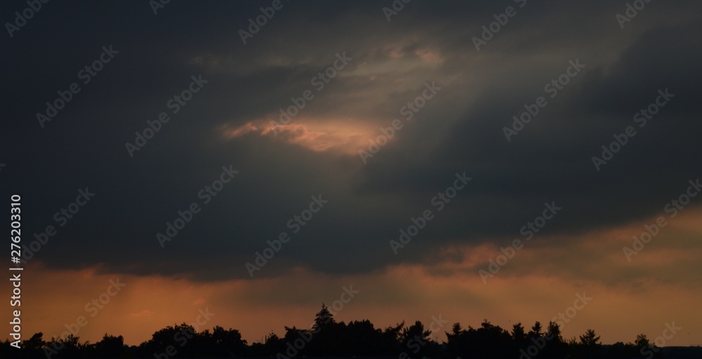 Evening Clouds over Berlin and Brandenburg of September 11, 2015, Germany Evening Clouds over Berlin and Brandenburg of September 11, 2015, Germany