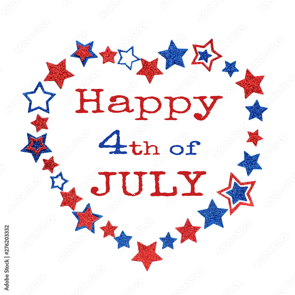 Fototapeta premium Happy USA Independence Day 4 th July. Greeting card and poster Design.