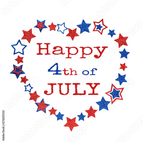 Happy USA Independence Day 4 th July. Greeting card and poster Design.