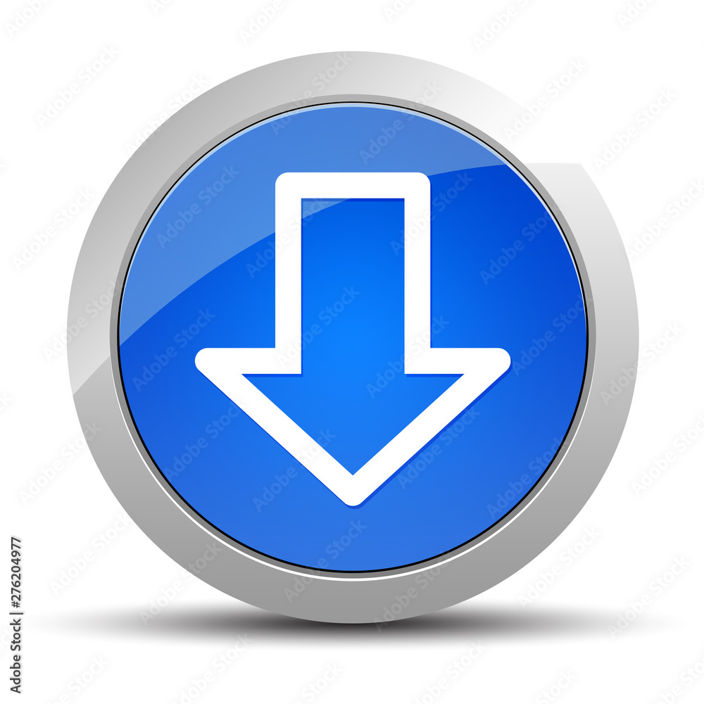 Download icon blue round button illustration Download icon blue round button illustration