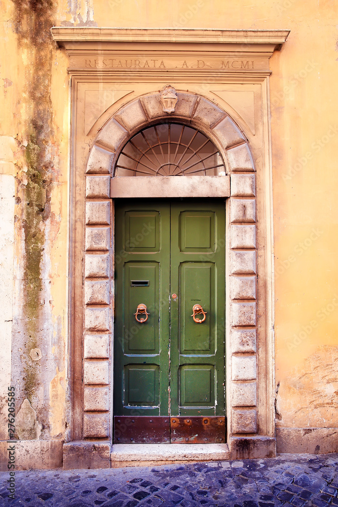 Old italian roman vintage door