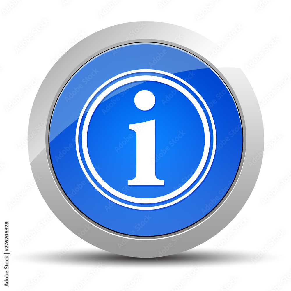 Info icon blue round button illustration