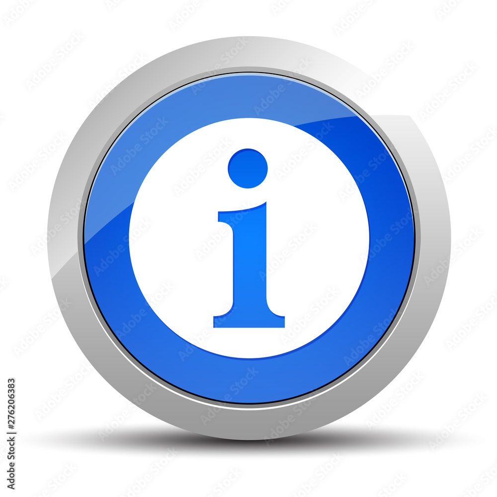 Info icon blue round button illustration Info icon blue round button illustration