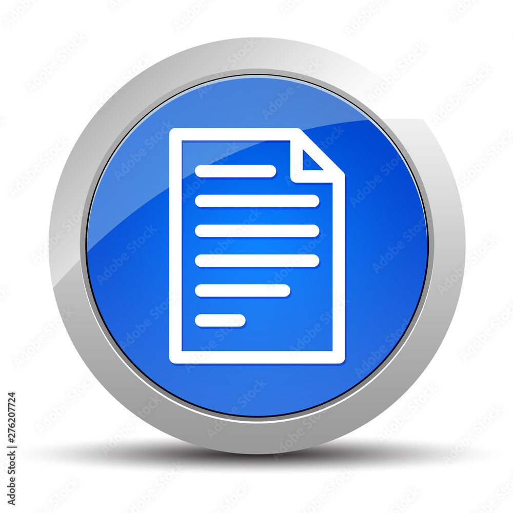 Page icon blue round button illustration Page icon blue round button illustration