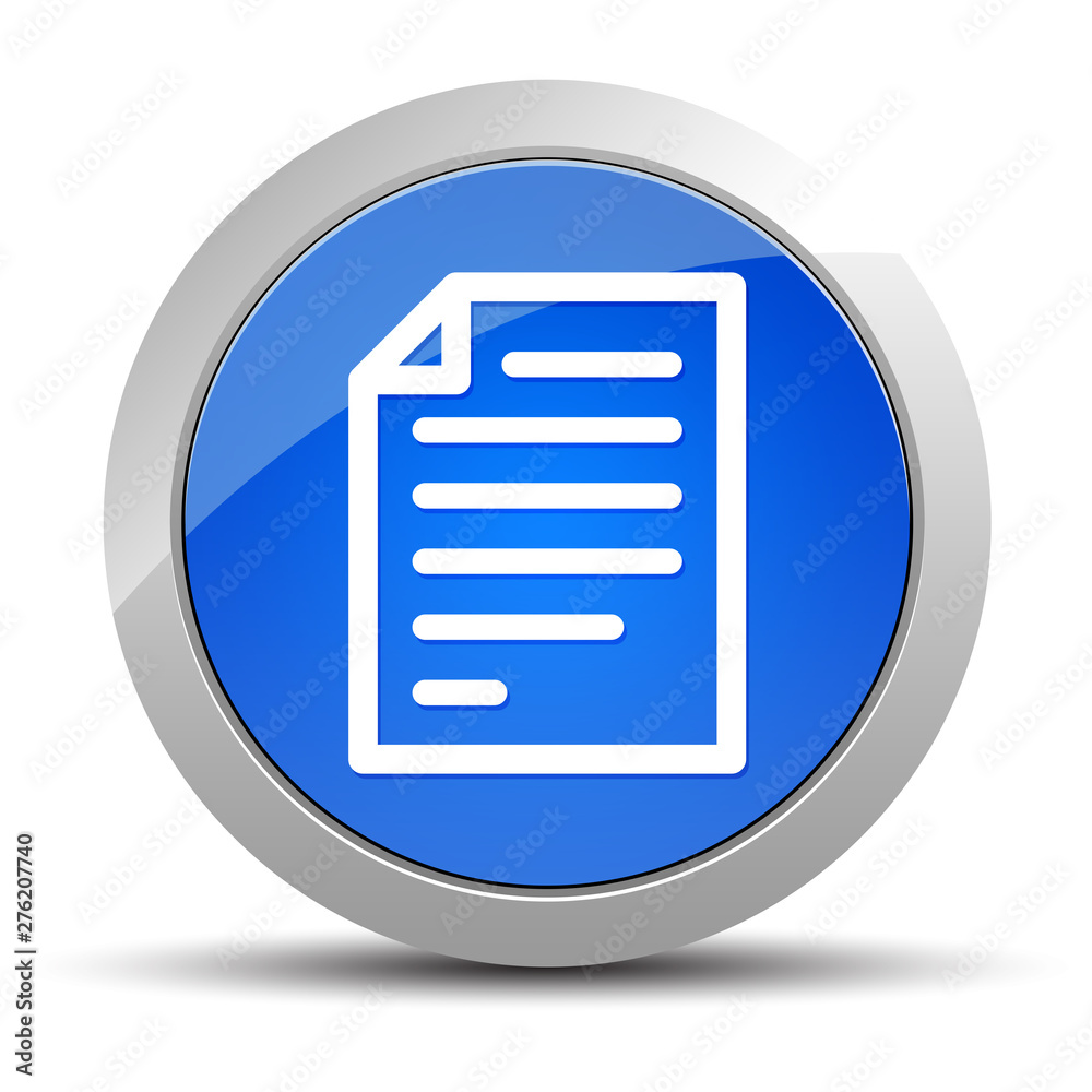 Page icon blue round button illustration Page icon blue round button illustration