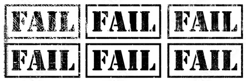 "Fail" stamping with grungy textured vector background