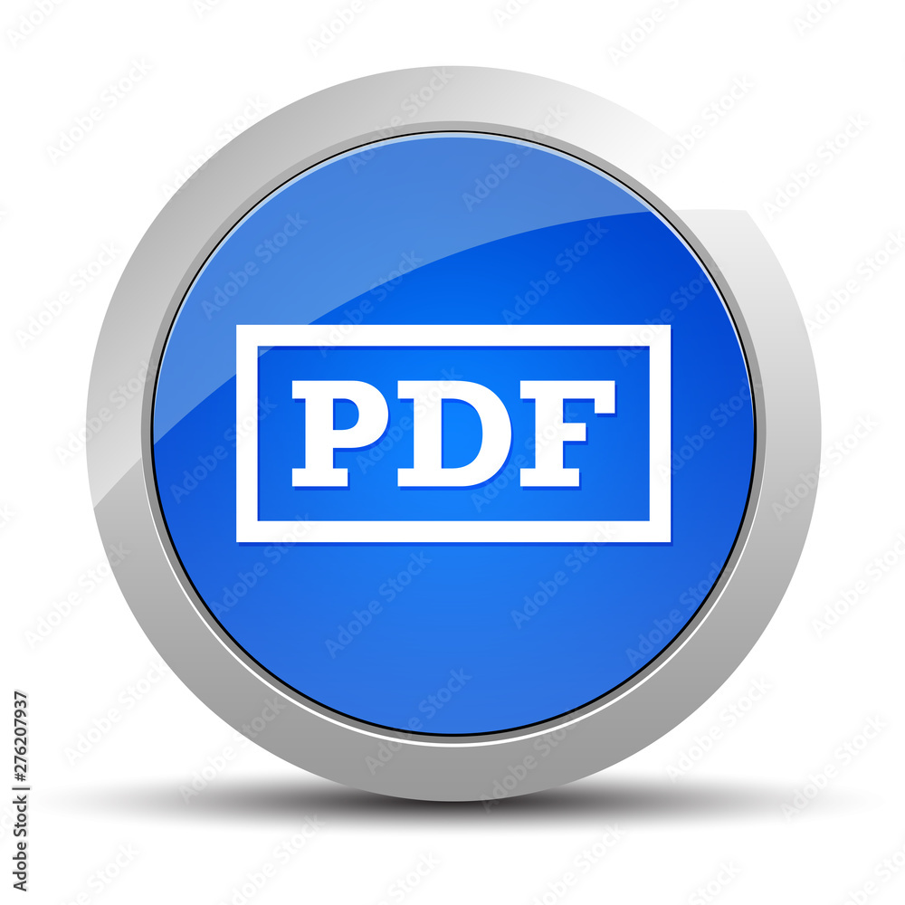 PDF icon blue round button illustration PDF icon blue round button illustration