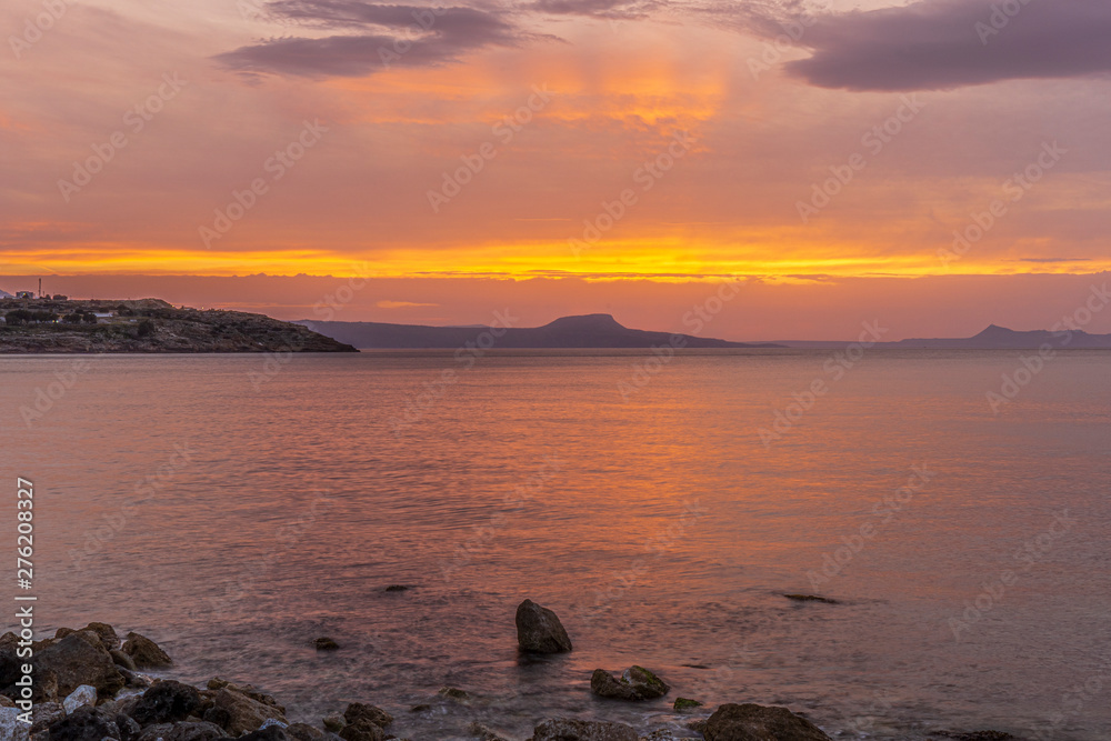 Sunset on the isle of Crete