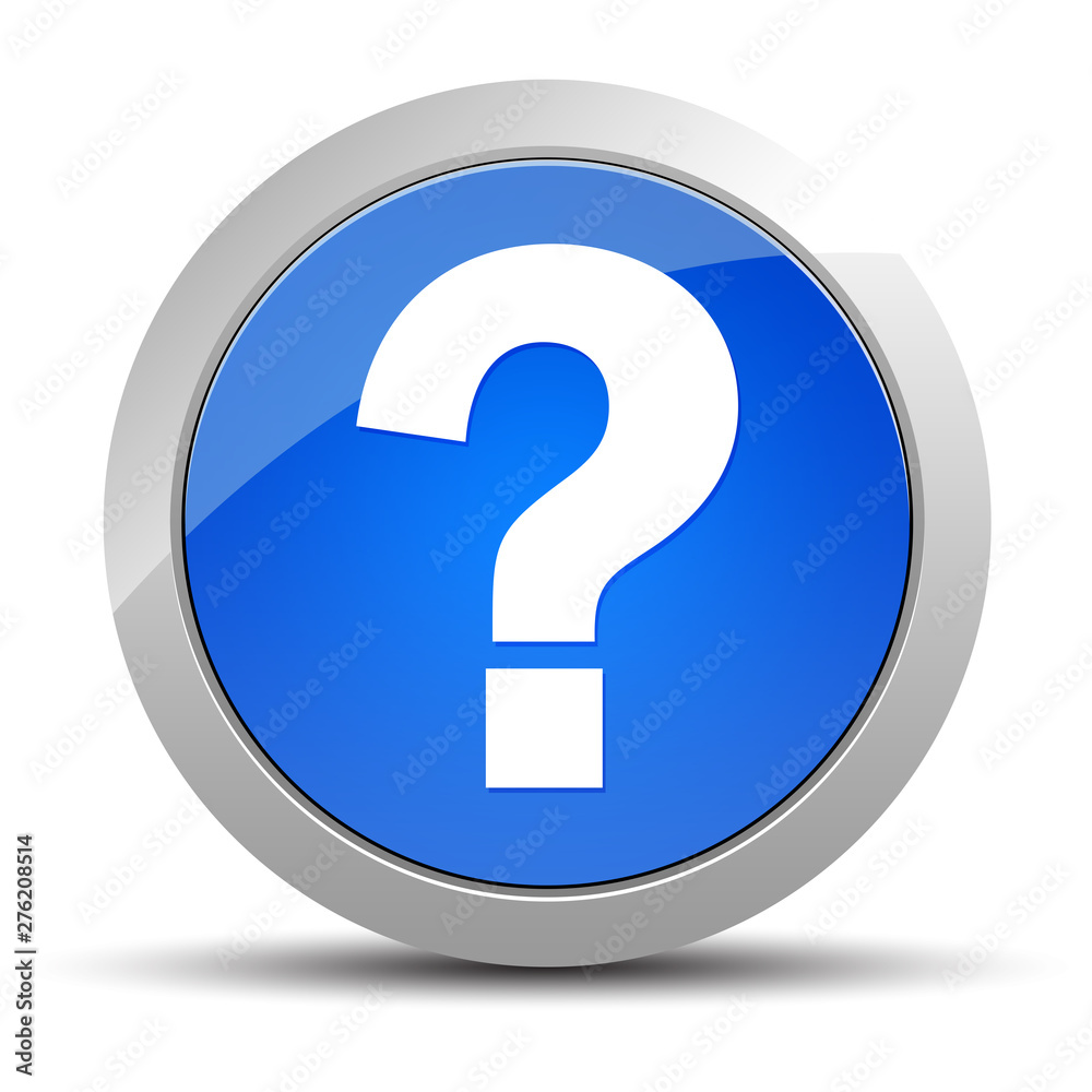 Question mark icon blue round button illustration Question mark icon blue round button illustration