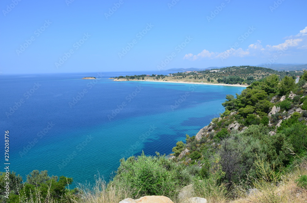 Obraz premium View of the bay in Halkidiki