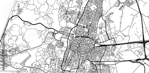 Urban vector city map of Haarlem, The Netherlands photo