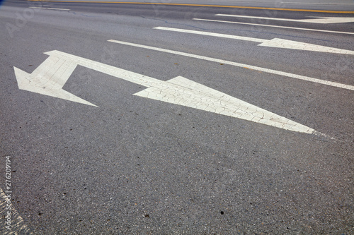 traffic sign line on the road