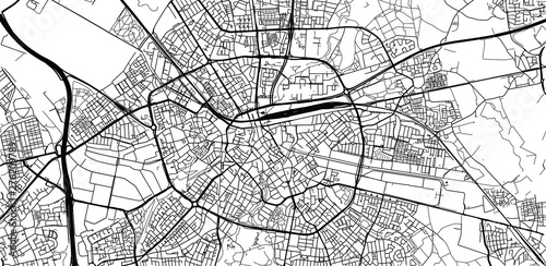Obraz na plátně Urban vector city map of Eindhoven, The Netherlands