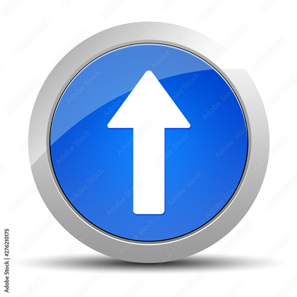 Up arrow icon blue round button illustration Up arrow icon blue round button illustration