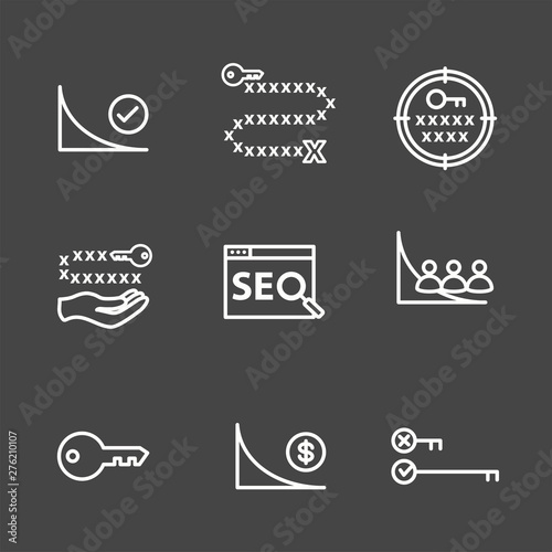 SEO Strategy - Search engine optimization concept - keywords, etc