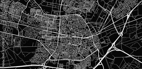 Fototapeta Urban vector city map of Tilburg, The Netherlands