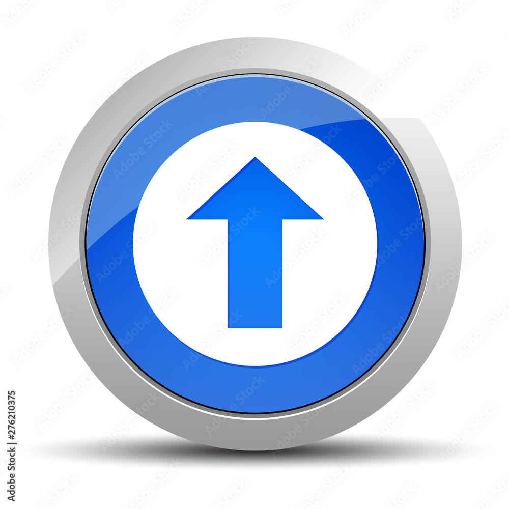 Upload icon blue round button illustration Upload icon blue round button illustration