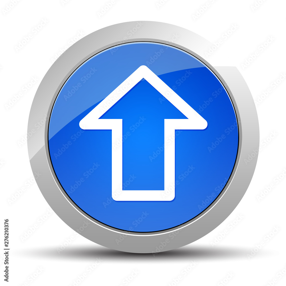 Upload icon blue round button illustration Upload icon blue round button illustration