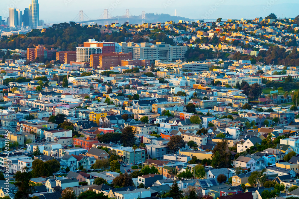 View of San Francisco, CA at twilight