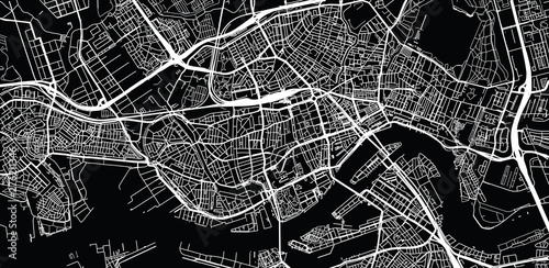 Urban vector city map of Rotterdam, The Netherlands photo