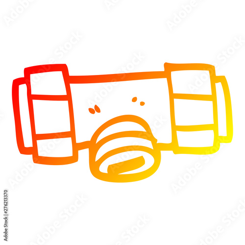 warm gradient line drawing cartoon isolator valve
