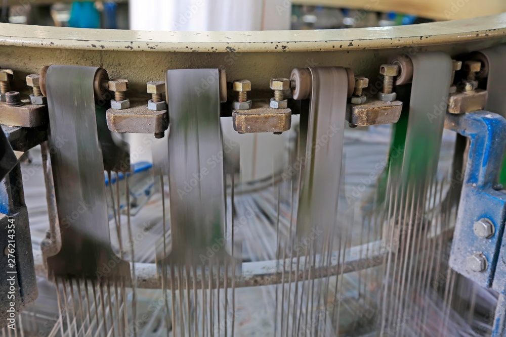 Fototapeta premium Textile machinery in the factory