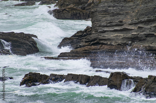 High surf and crashing waves on the Pacific Coast at Sea Ranch, California