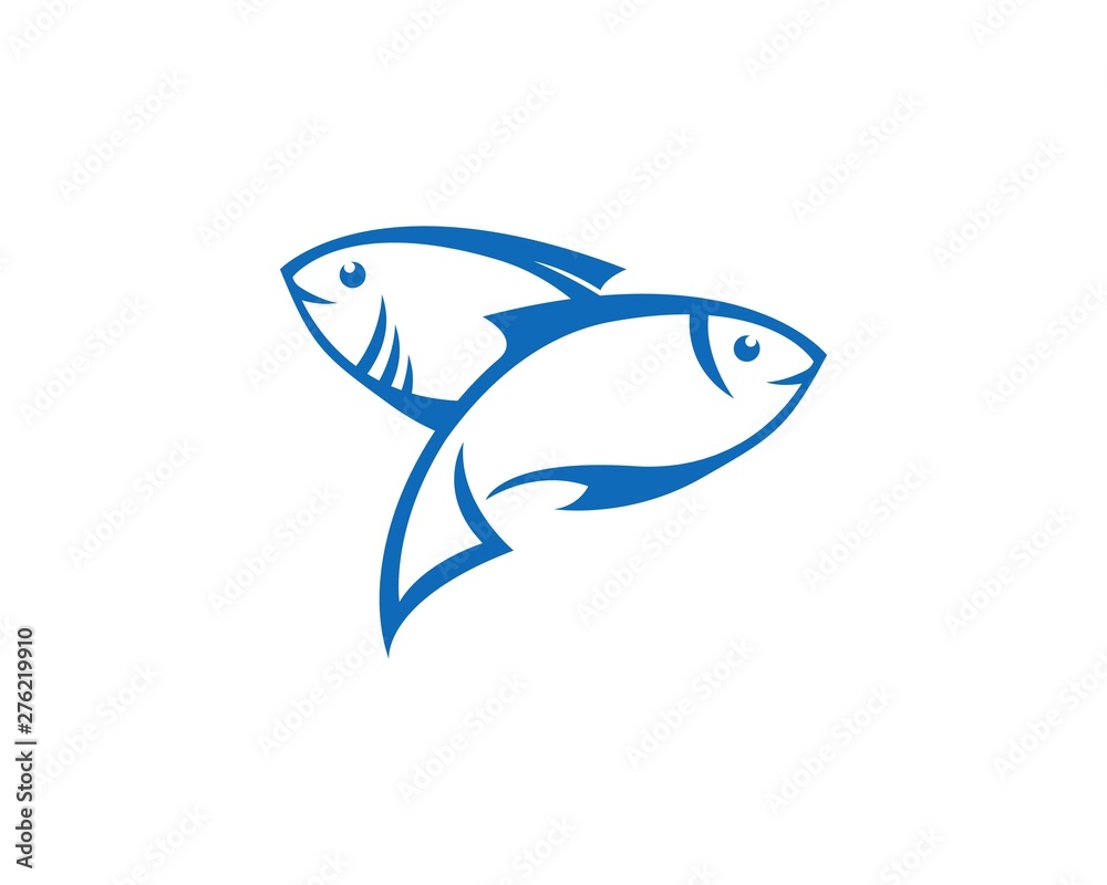 Fish logo illustration template icon design Fish logo illustration template icon design