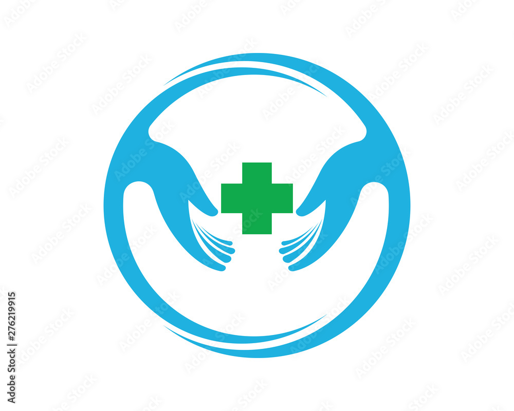 Hands hug in hospital icon design, healthcare and medical logo symbol vector Hands hug in hospital icon design, healthcare and medical logo symbol vector