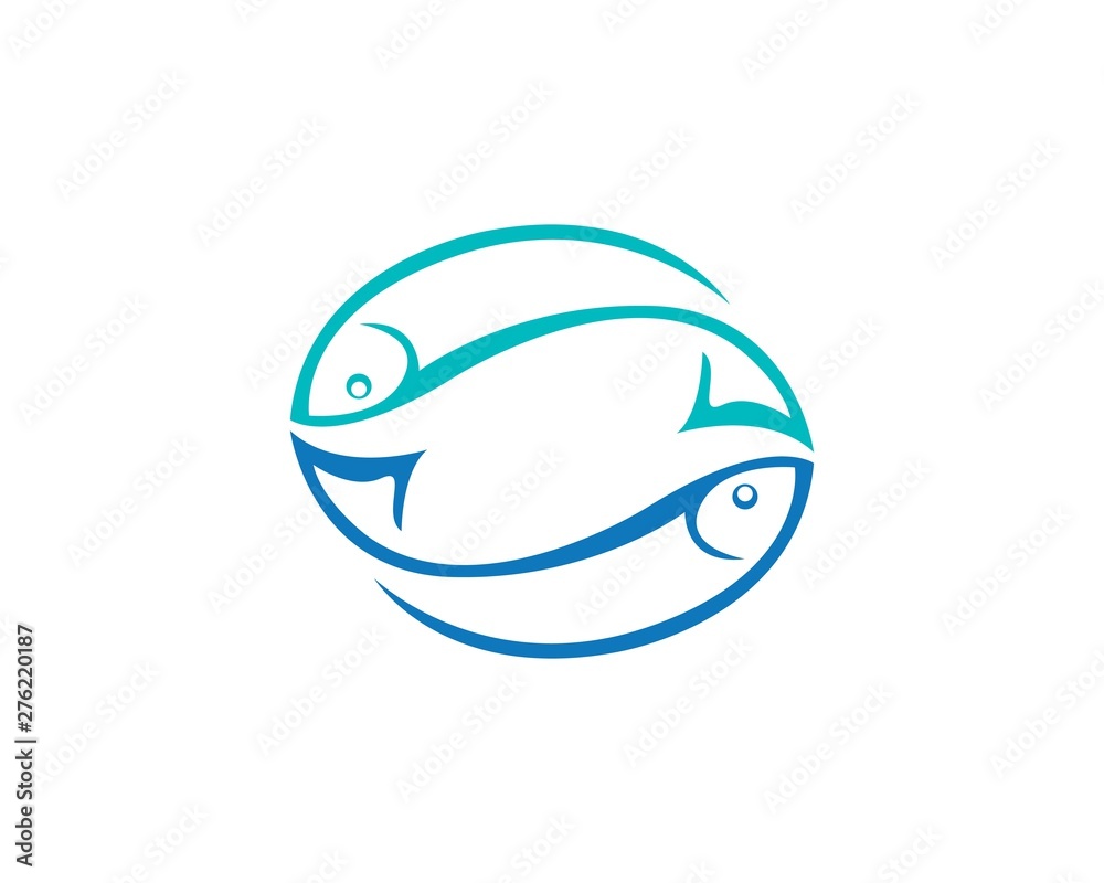 Fish logo illustration template icon design Fish logo illustration template icon design