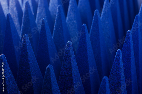 Hybrid pyramidal RF absorbers close up
