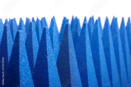 фотографія Hybrid pyramidal RF absorbers close up