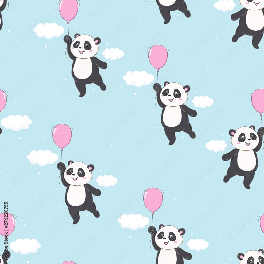 Cartoon Seamless Panda Pattern Cartoon Seamless Panda Pattern