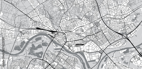 Urban vector city map of Arnhem, The Netherlands