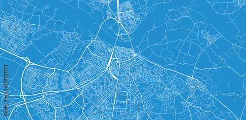 Urban vector city map of Nijmegen, The Netherlands