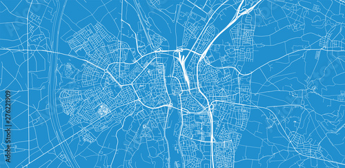 Obraz na płótnie Urban vector city map of Maastricht, The Netherlands