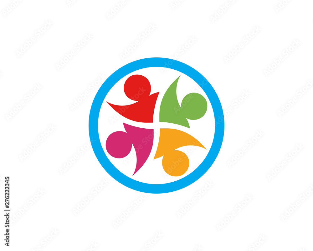 Fototapeta premium Adoption Logo community logo template vector icon
