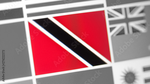 Free Download Trinidad and Tobago national flag of country. flag on the display, a digital moire effect. - GFXLoad