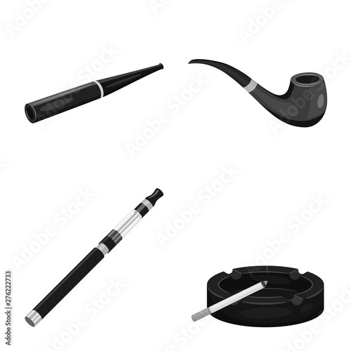 Vector design of health and nicotine sign. Collection of health and statistics stock vector illustration.