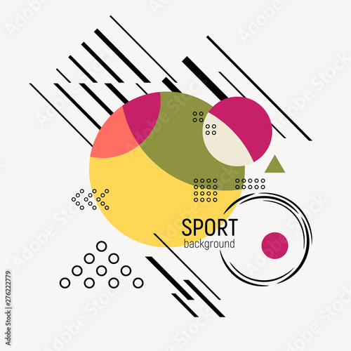 Abstract dynamic sport background.Modern flat minimalistic style for brochure, poster, cover or banner.