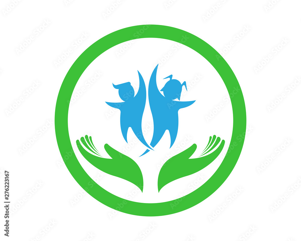 Child care logo design illustration Child care logo design illustration