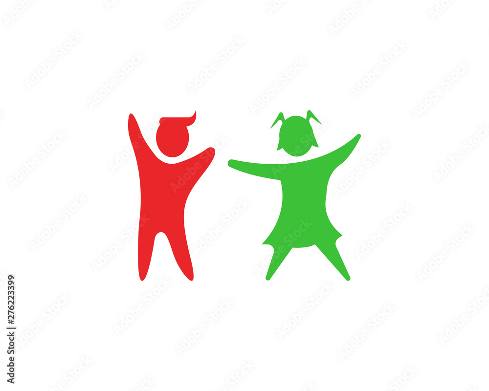 Kids concept vector illustration icon design Kids concept vector illustration icon design
