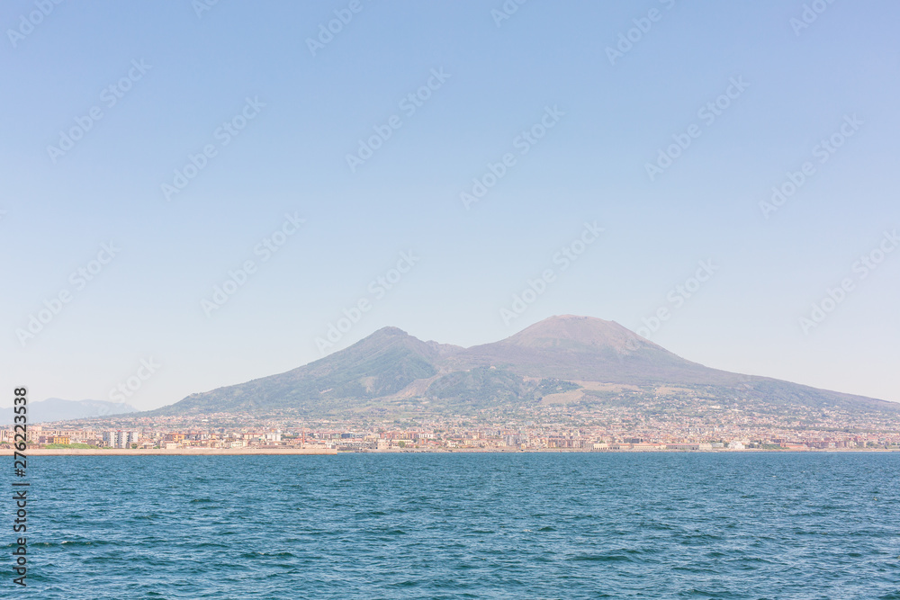 Mount Vesuvius - volcano, Italy. Photo made from  Gulf of Naples