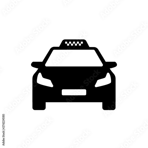 black and white taxi logo modern car