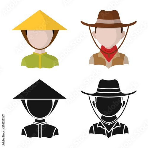 Vector design of imitator and resident symbol. Set of imitator and culture stock symbol for web.