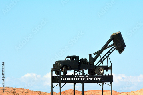 Coober Pedy Road sign South Australia photo