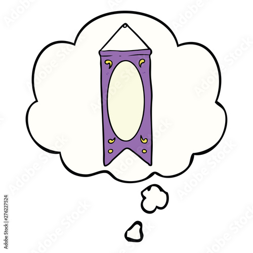 cartoon regal banner and thought bubble
