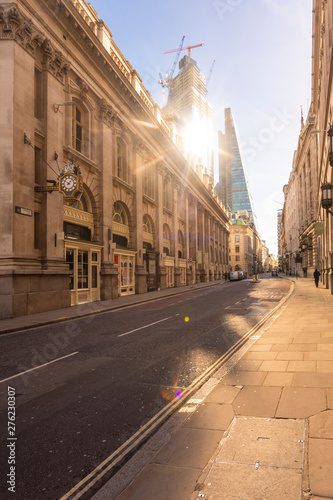 City of London, Cornhill, Liverpool Street, financial district of the City of London with The Shard in the background, London photo